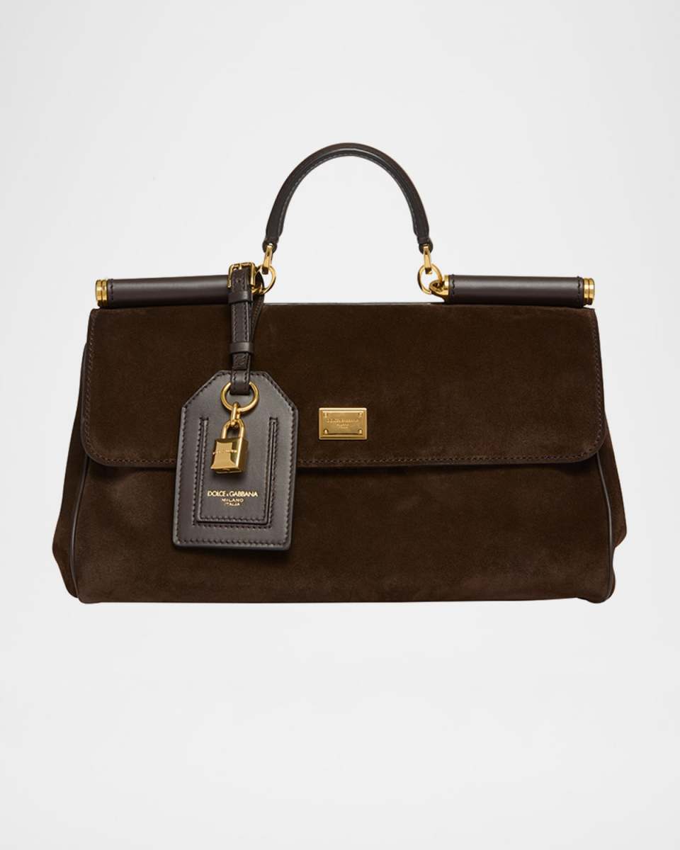 My Sicily Suede and Leather Top-Handle Bag